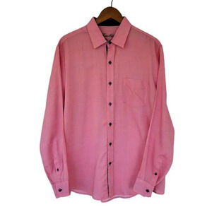 Tasso Ella Long‎ Sleeve Button down Shirt Mens Size L Coral Color Long Sleeve